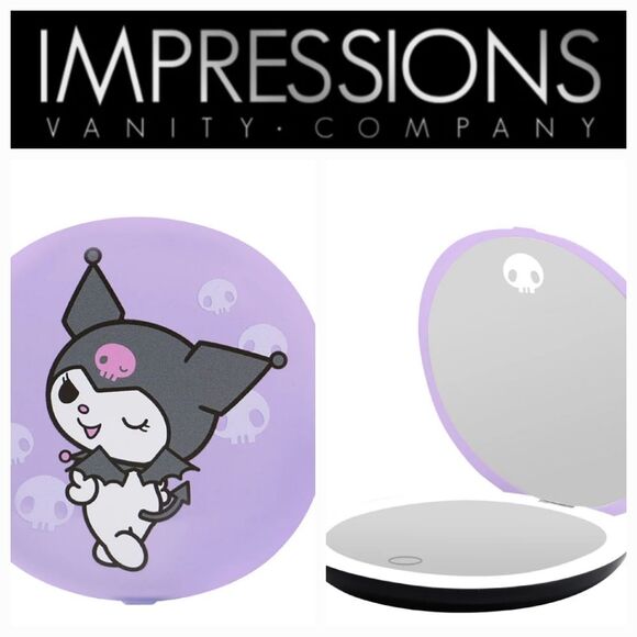 Impressions X Kuromi Round LED Compact Mirror - Picture 1 of 8